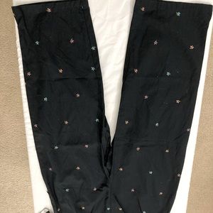 Mossimo Capris Embroidered Flowers Sz 14 NWT